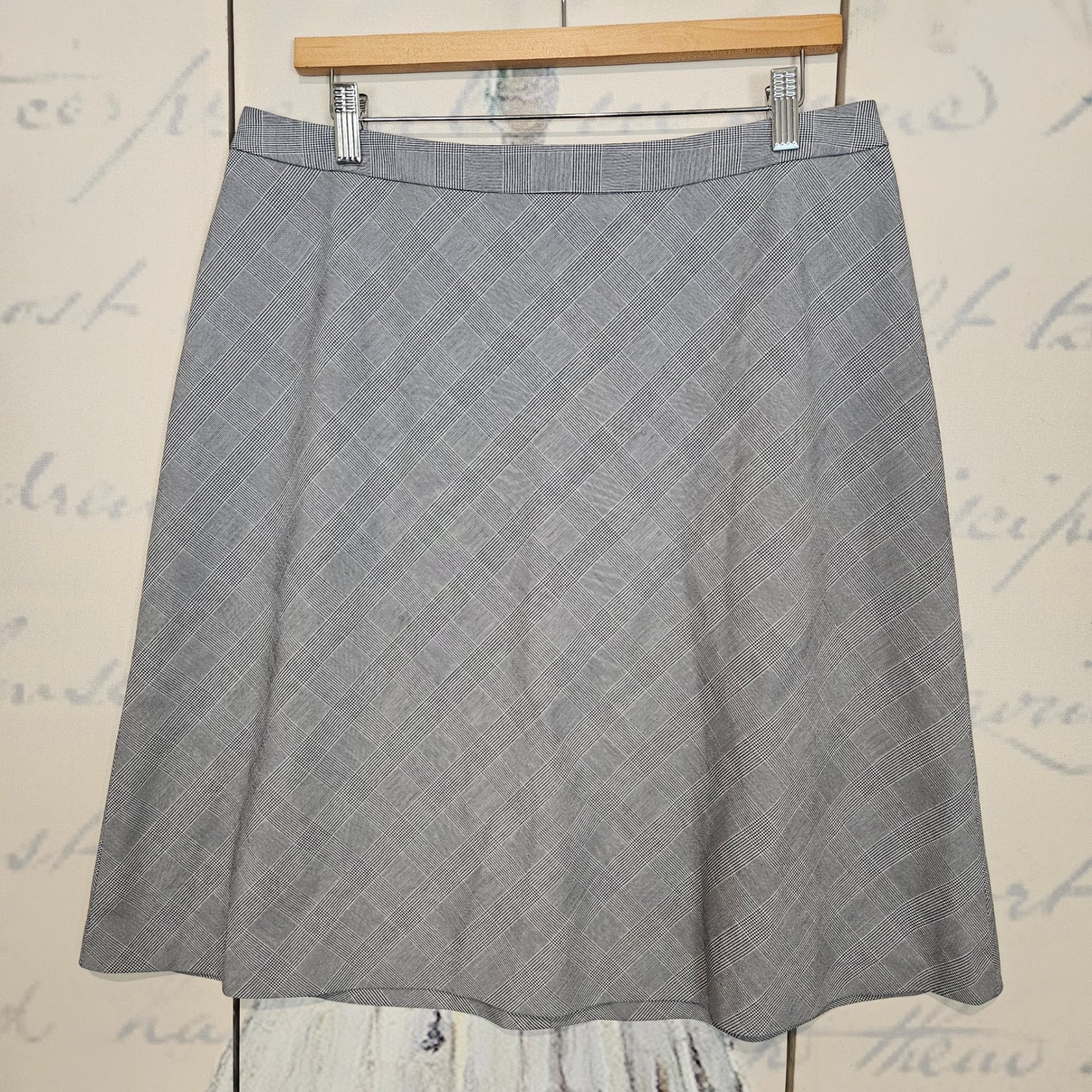Nwt Talbots Petite Blue Glen Plaid A-Line Skirt 12p Business Casual $109